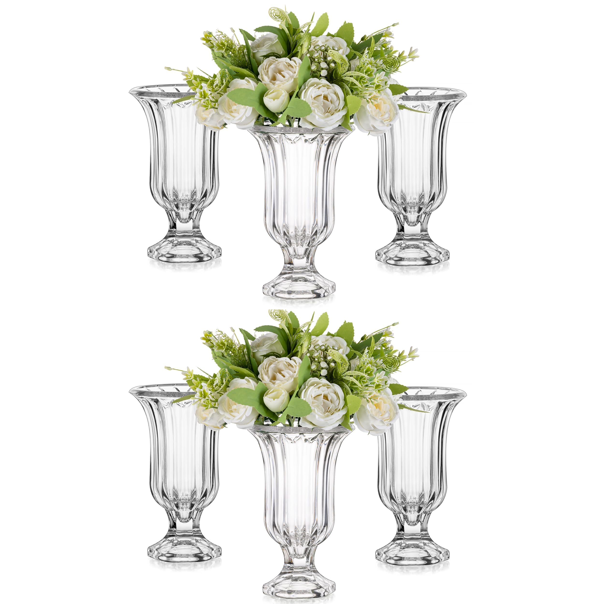 Amazon.com: Glasseam Crystal Vases for Flowers, 7.5in Tall Vase