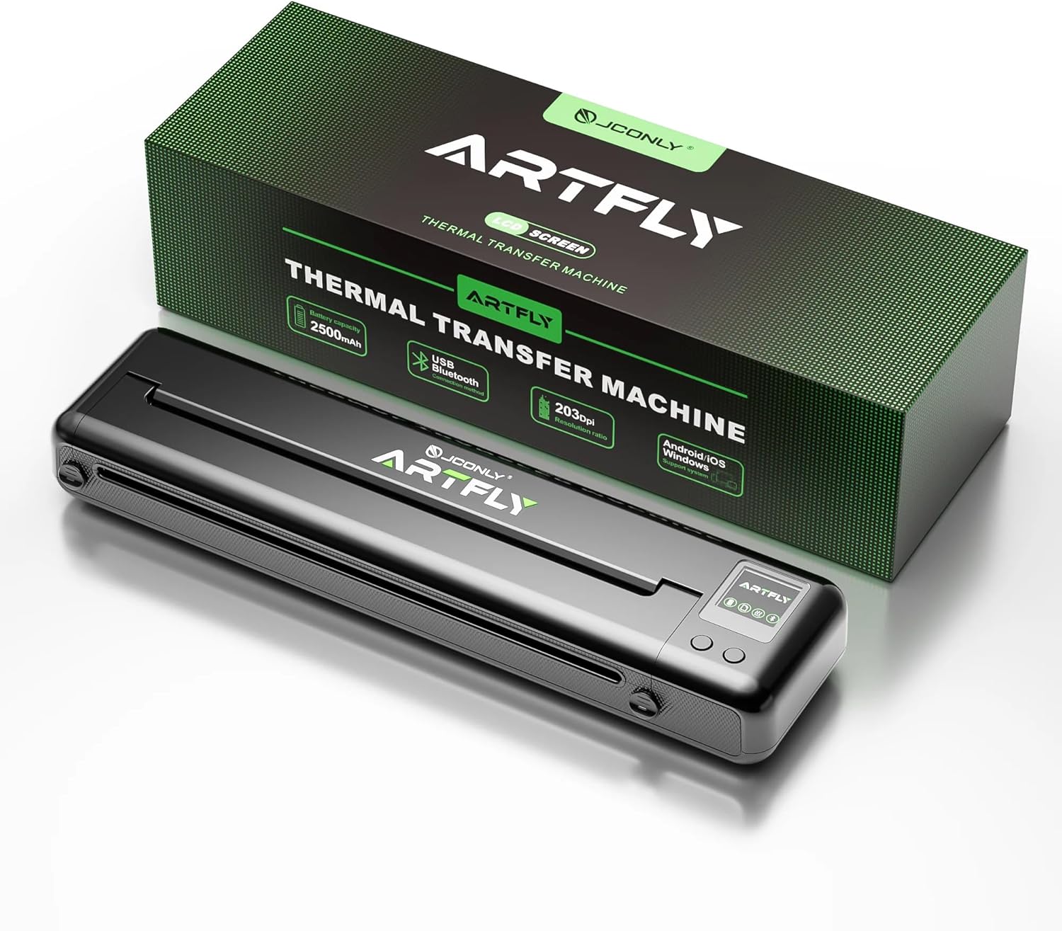 ARTFLY Tattoo Transfer Stencil Printer - 203DPI Professional Bluetooth/USB-C Thermal Transfer Machine, 18H Battery & Smart LCD for Tattoo Artists, Ultra-Portable Design