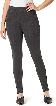 Gloria Vanderbilt Avery Slim Pull On Pant Petite Pantalones, Piel