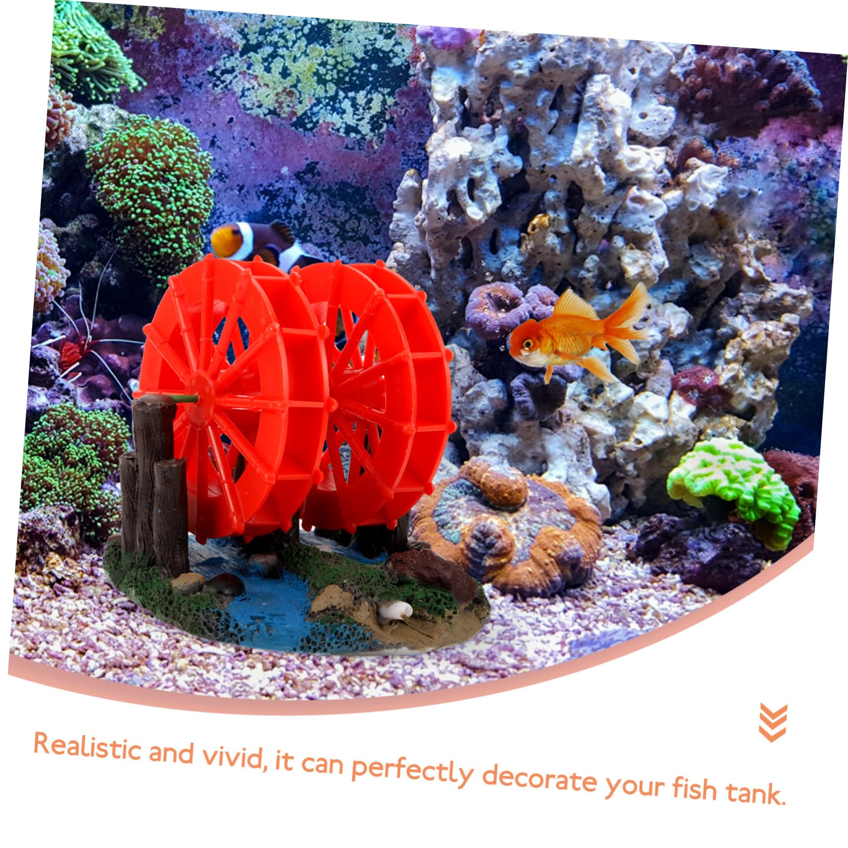 Alipis 5 Pezzi Accessori per acquari Decorazioni per acquari Decorativo adornare Girandole soprammobili nascondigli di Pesce Betta Decorazioni per paesaggi dell'acquario Resina