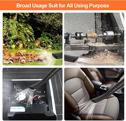 Miniatura 5 de Hancaner Soplador de hojas inalámbrico, soplador eléctrico de hojas de 20 V con 2 baterías de 3.0 Ah y cargador, 6 velocidades 332CFM 150 MPH,