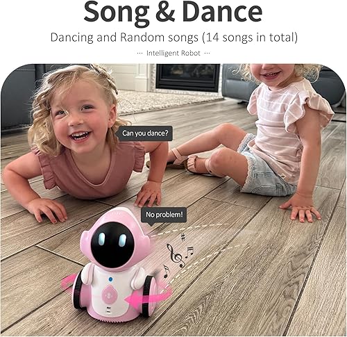 Miniatura 7 de GILOBABY Juguetes robot, robot parlante inteligente recargable para niños, robot inteligente con sensor táctil controlado por voz, canto, baile,