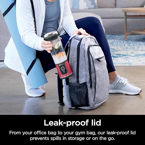 Miniatura 6 de Ninja Blast - Licuadora portátil y accesorios, inalámbrica, recipiente de 18 onzas, licuadora personal para batidos y batidos, tapa a prueba de