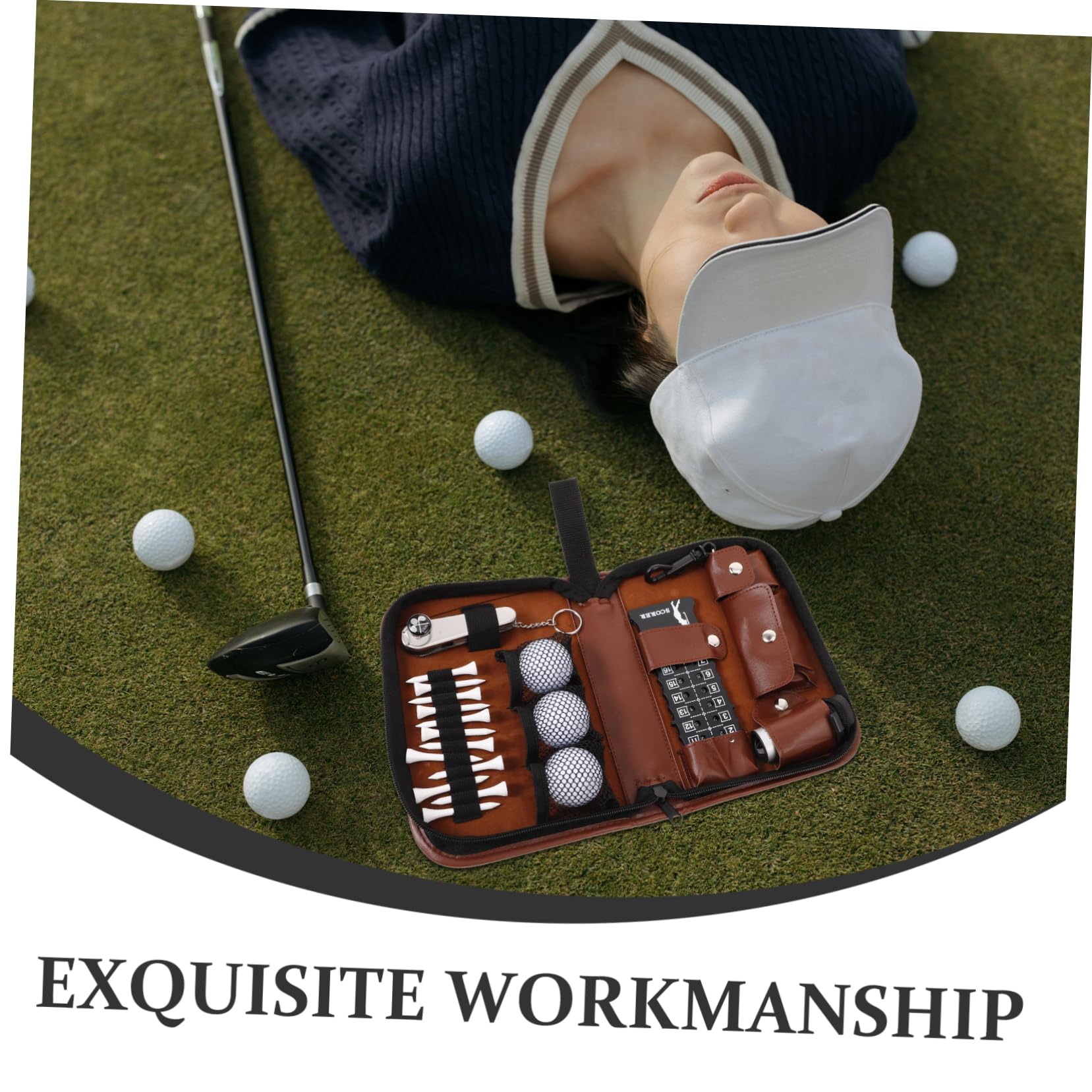 Borsa da Golf Multifunzione Kit di Accessori Compatti per Chiodi Segnapunti E Viaggi