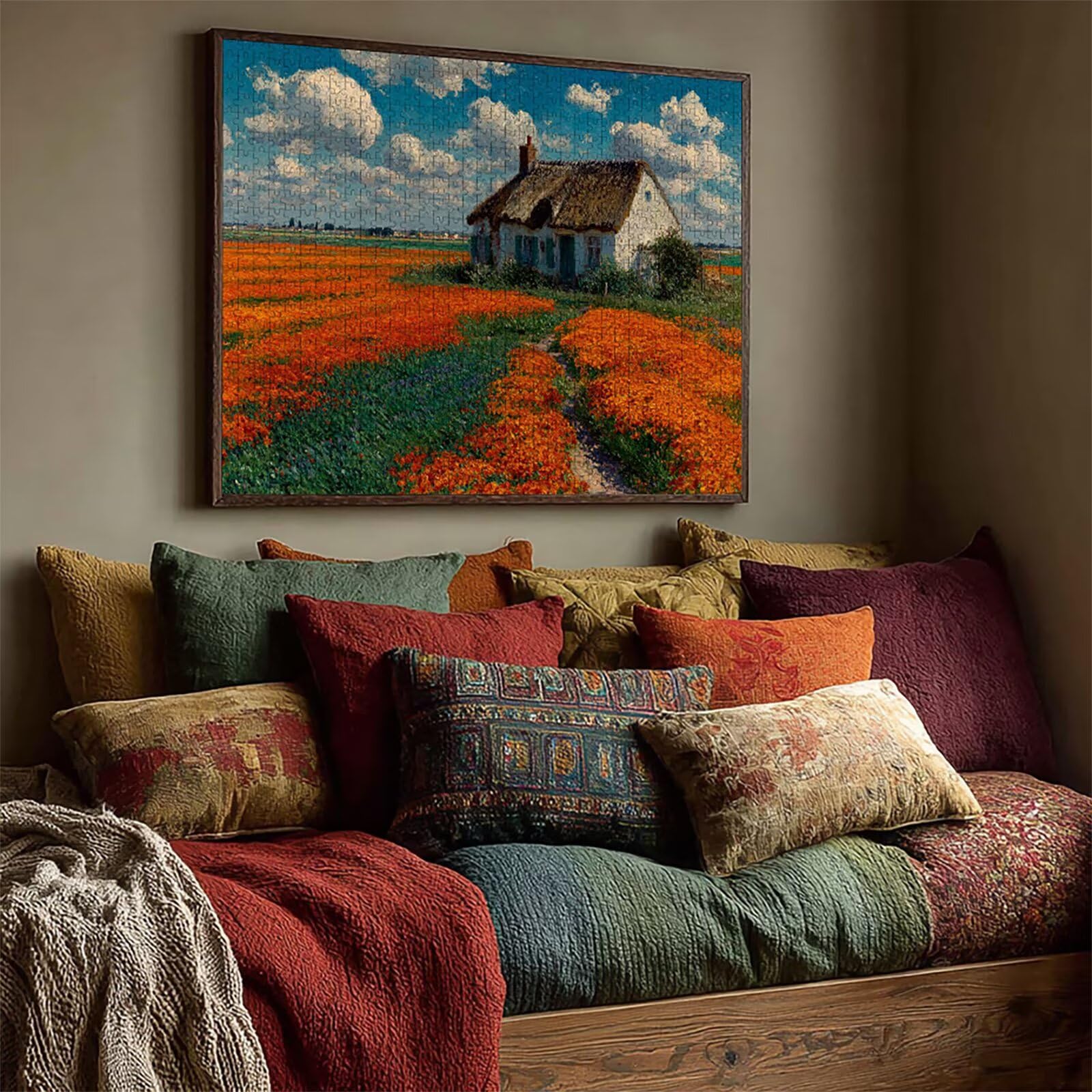 Puzzle Arte con Scatola Nuvola, Cottagea Puzzle Legno 3000 Pezzi Adulti 122x81cm, Attività di Intrattenimento ad Alta Difficoltà, DIY Classici Gioco, Jigsaw Per Tutta La Famiglia, Regalo, 2-9521