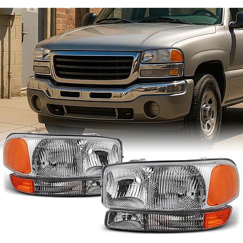 AKKON - For GMC Sierra 1500 2500 3500 Yukon XL OE Replacement Headlights Driver/Passenger Head Lamps