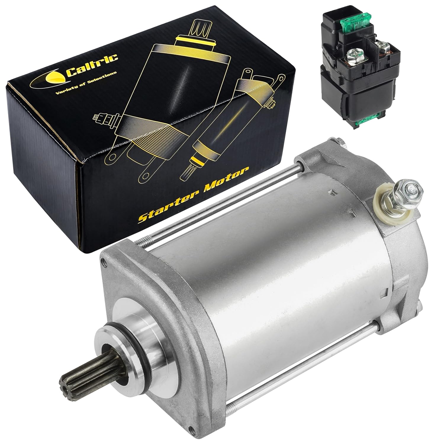 Caltric Starter and Relay Solenoid Compatible with Suzuki GSX-1300R GSX 1300R Hayabusa 1300 1999 2000 2001 2002