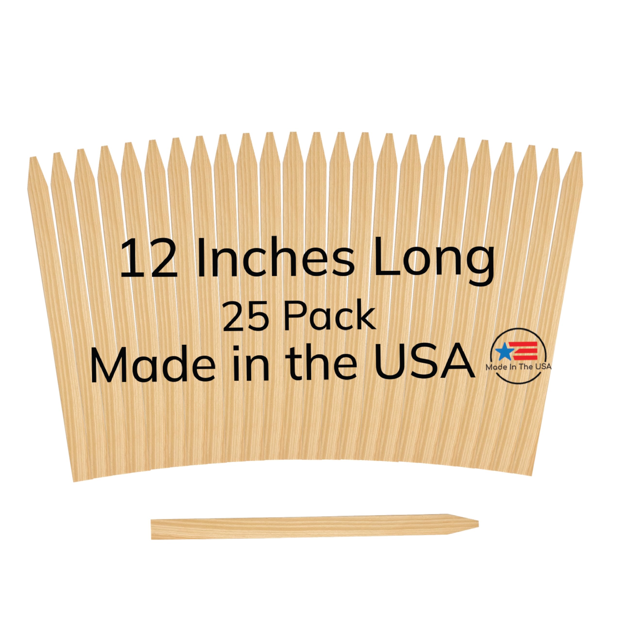 Label Splash 25 Pack Wooden Garden Stakes
