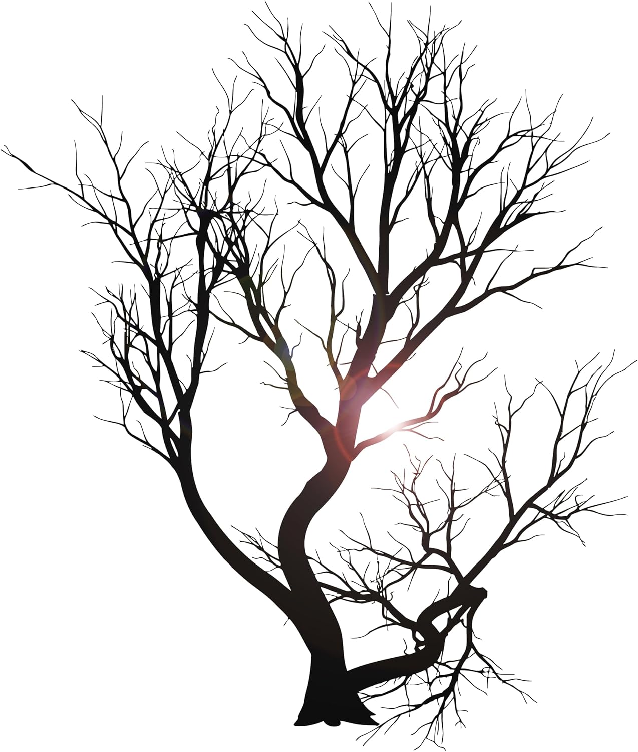 Large Vinyl Decal Bare Tree Branches Forest Decor Living Room Wall Sticker (ig2790) Black
