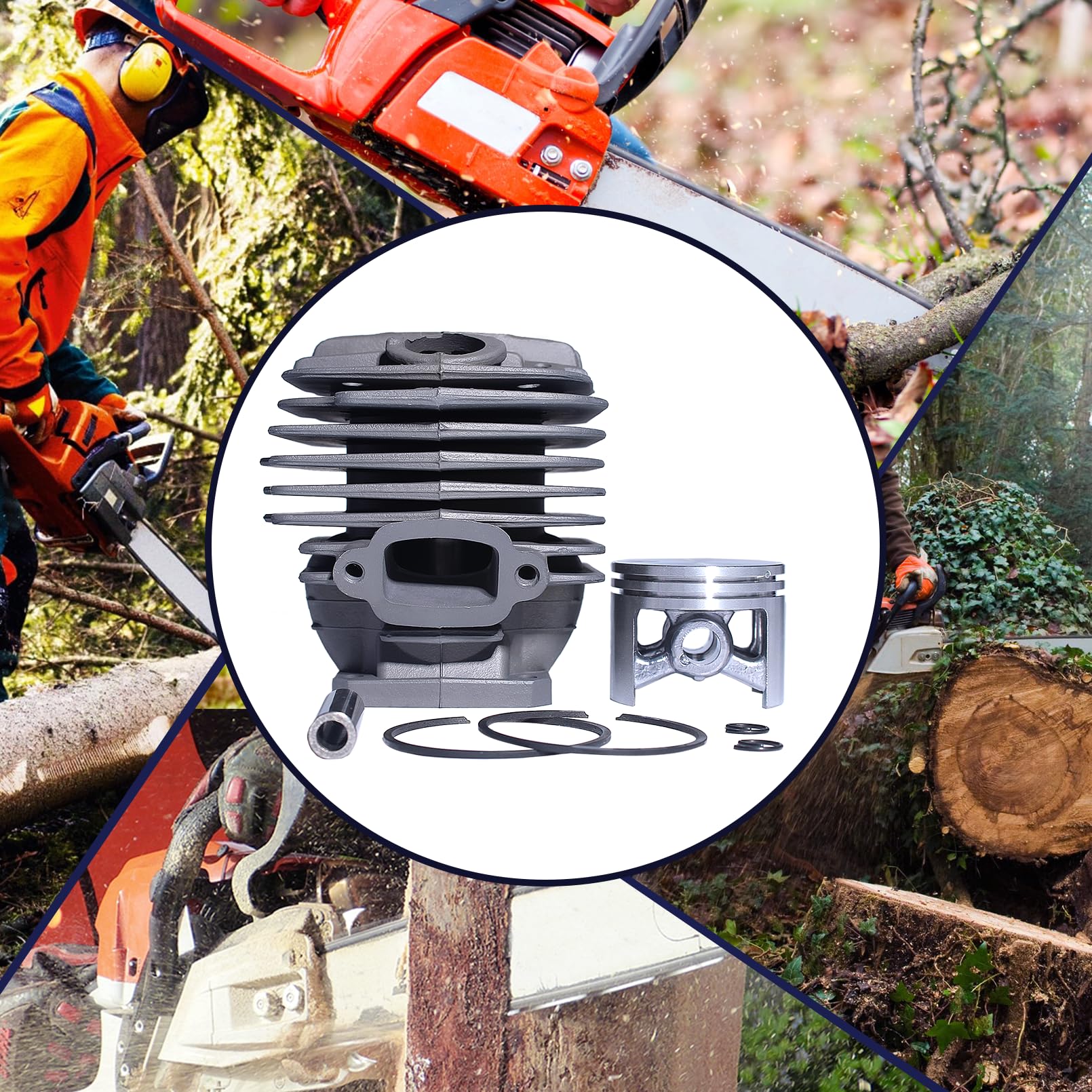 Dla Stihl MS360 48 mm zestaw cylindrów do piły łańcuchowej do Stihl MS360 036 PRO 034 AV Super MS340