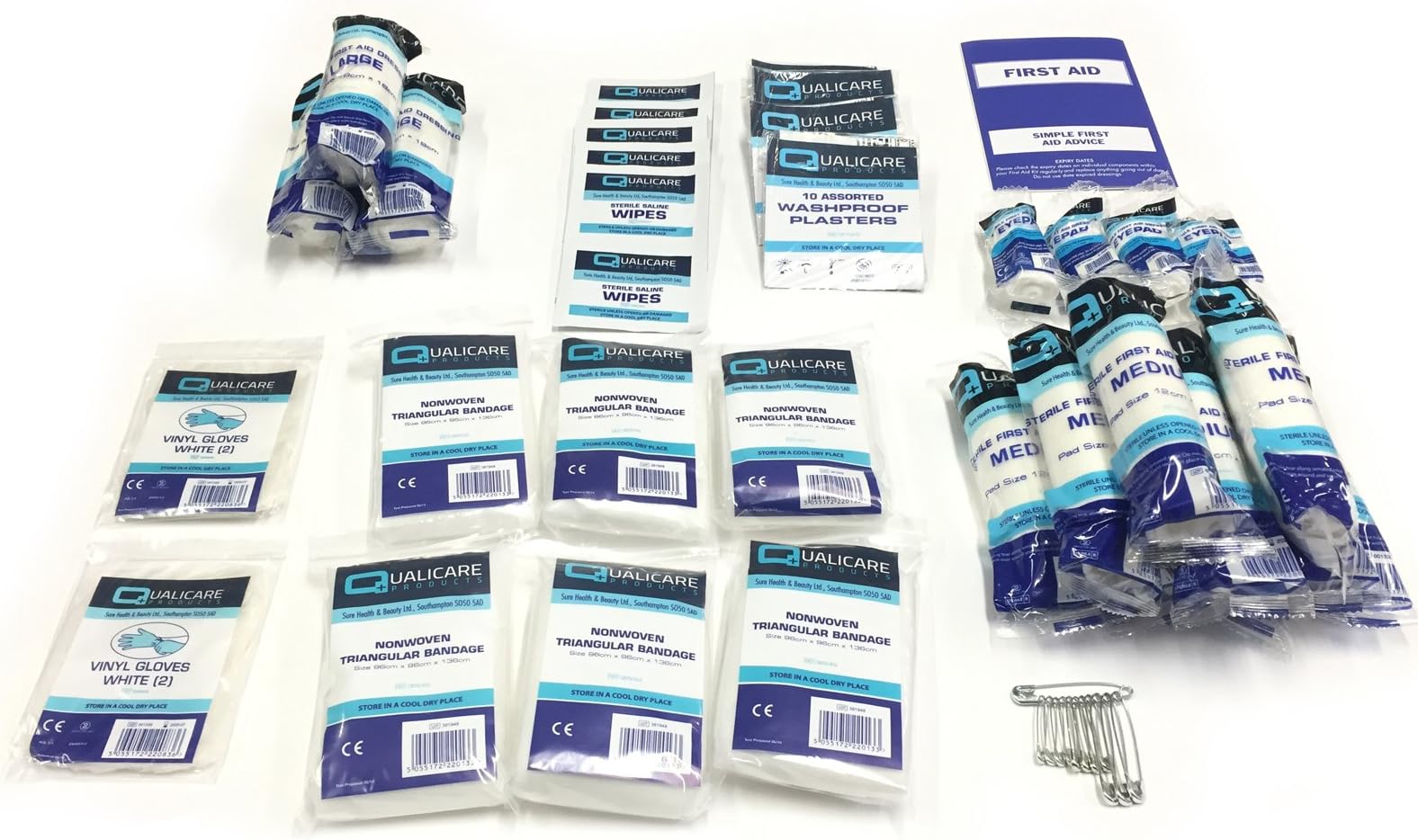 HSE Compliant Quality 1-20 Person Medium Work Essential First AID KIT Refill ONLY