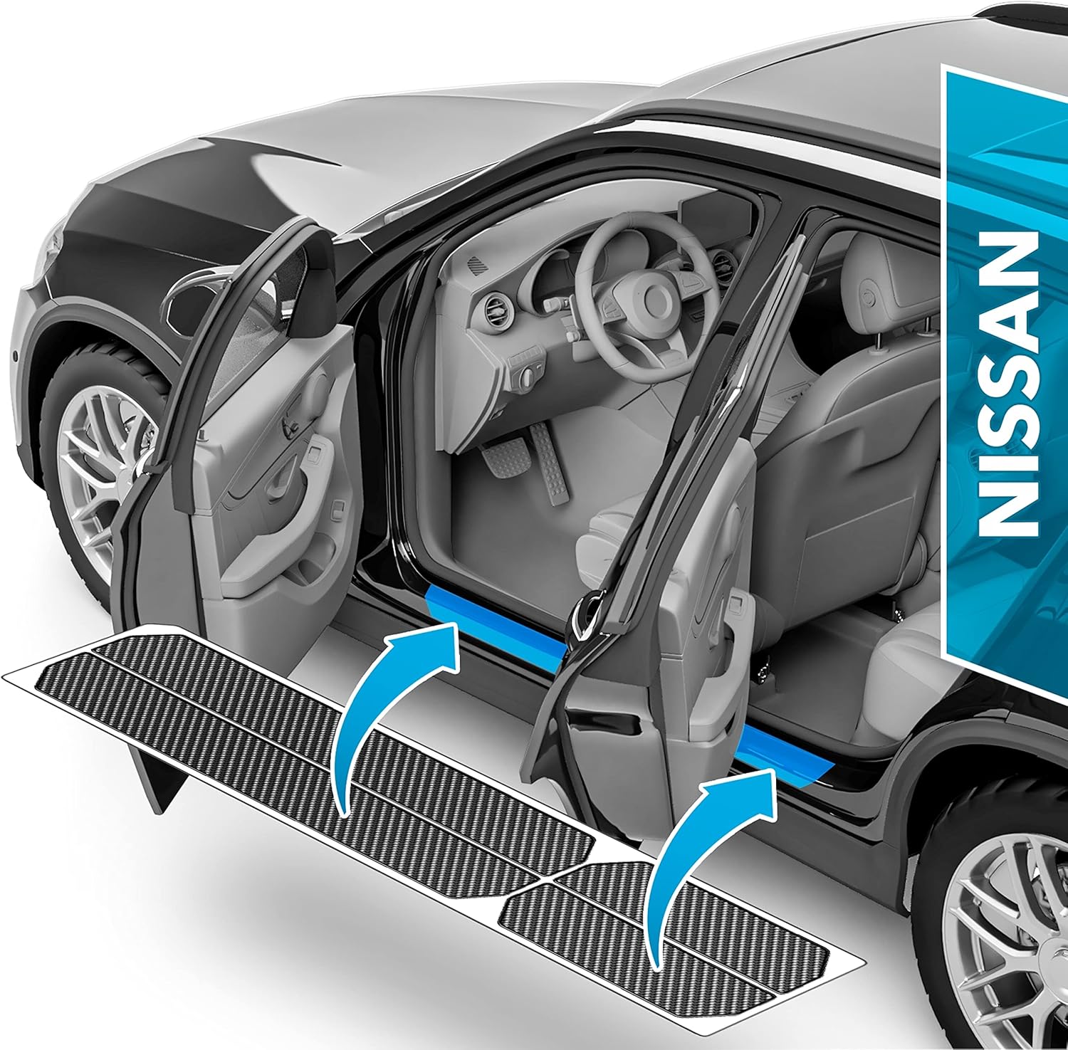 Car Door Sill Protectors for Nissan Juke 2 (II) I 20192023 Paint