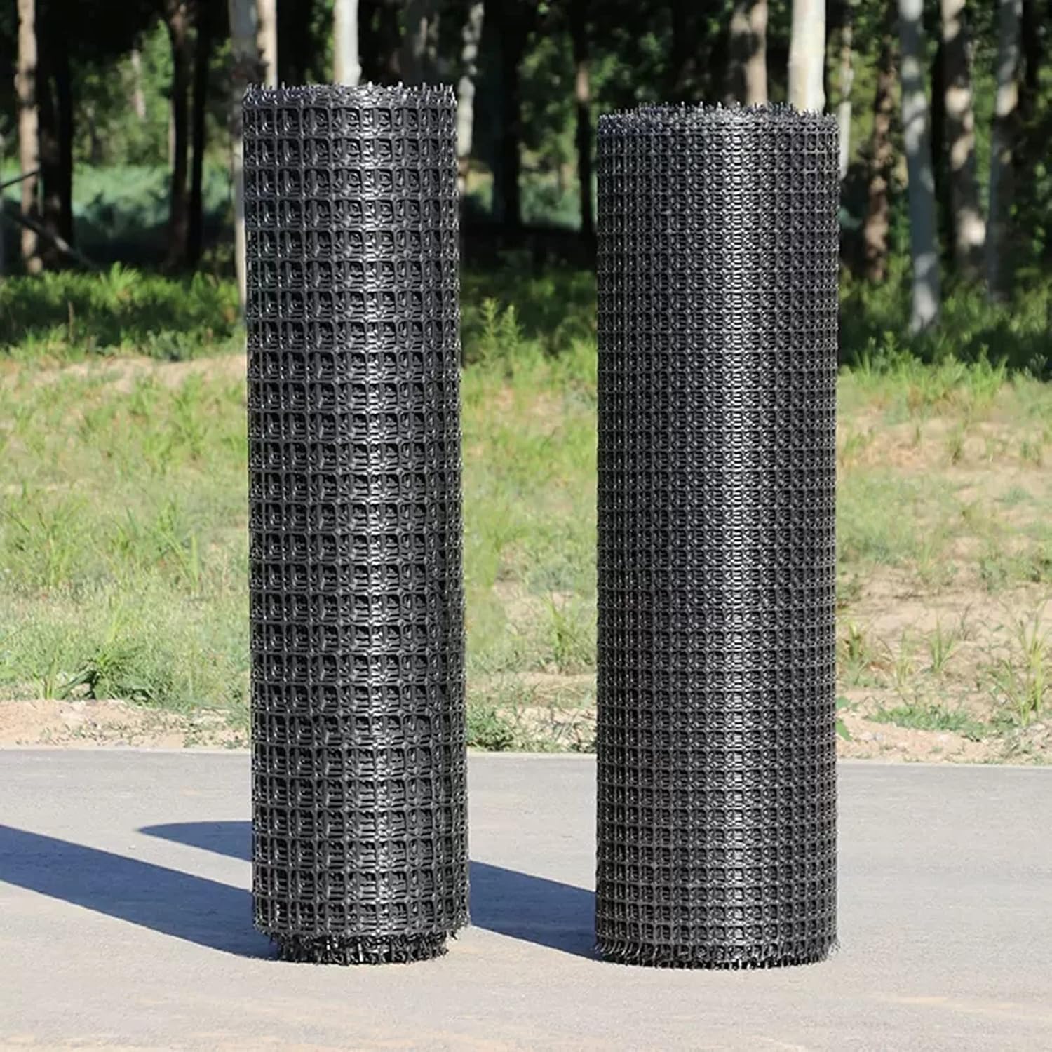 Black Chicken Wire Mesh Rolls, Garden Fencing, Secure Architectural Barriers for Plants, Vegetables and Flowers, Plastic Rigid Fabrics(1x50m(3.3x164ft))