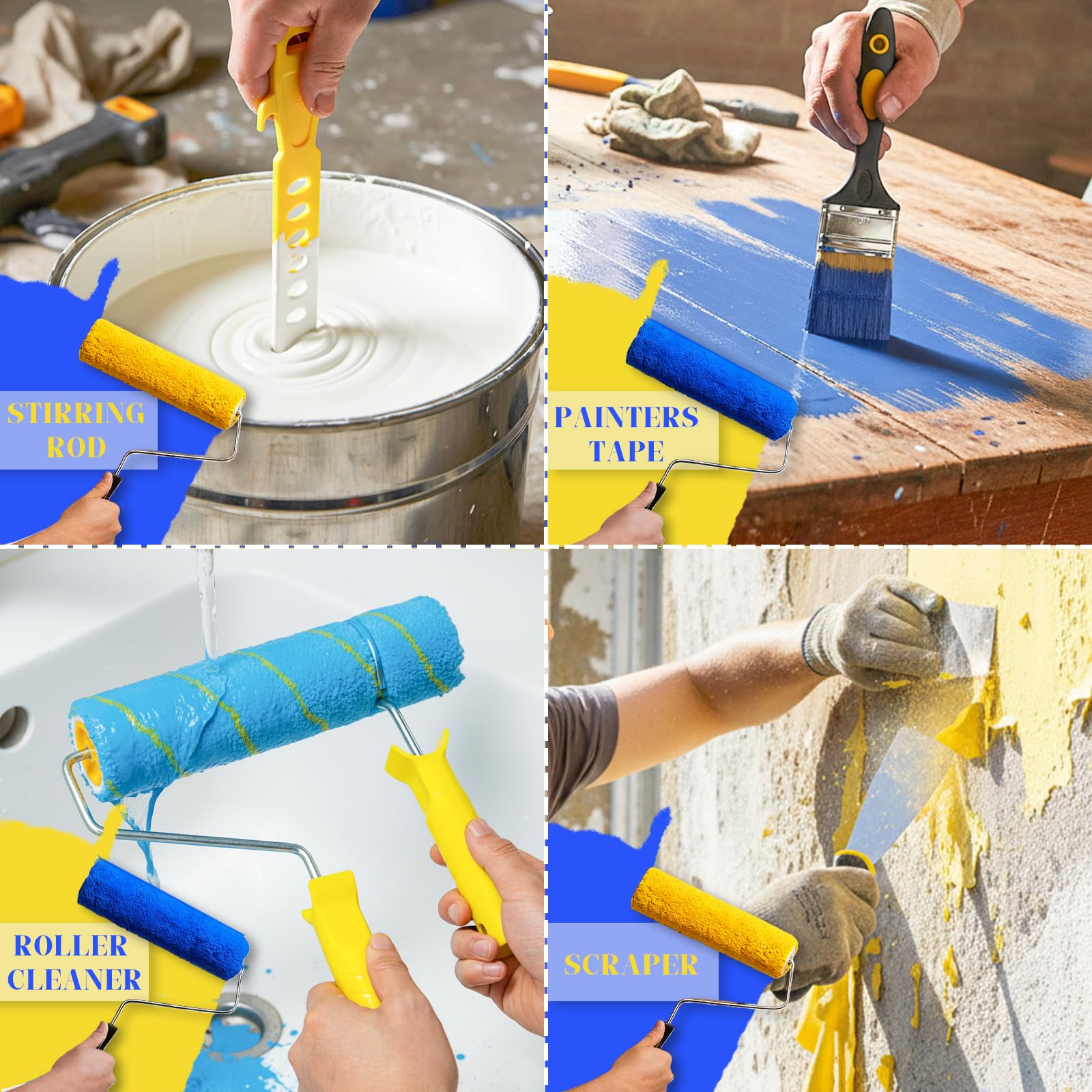 Paint Roller Kit - 18 Pcs with Extension Pole -6