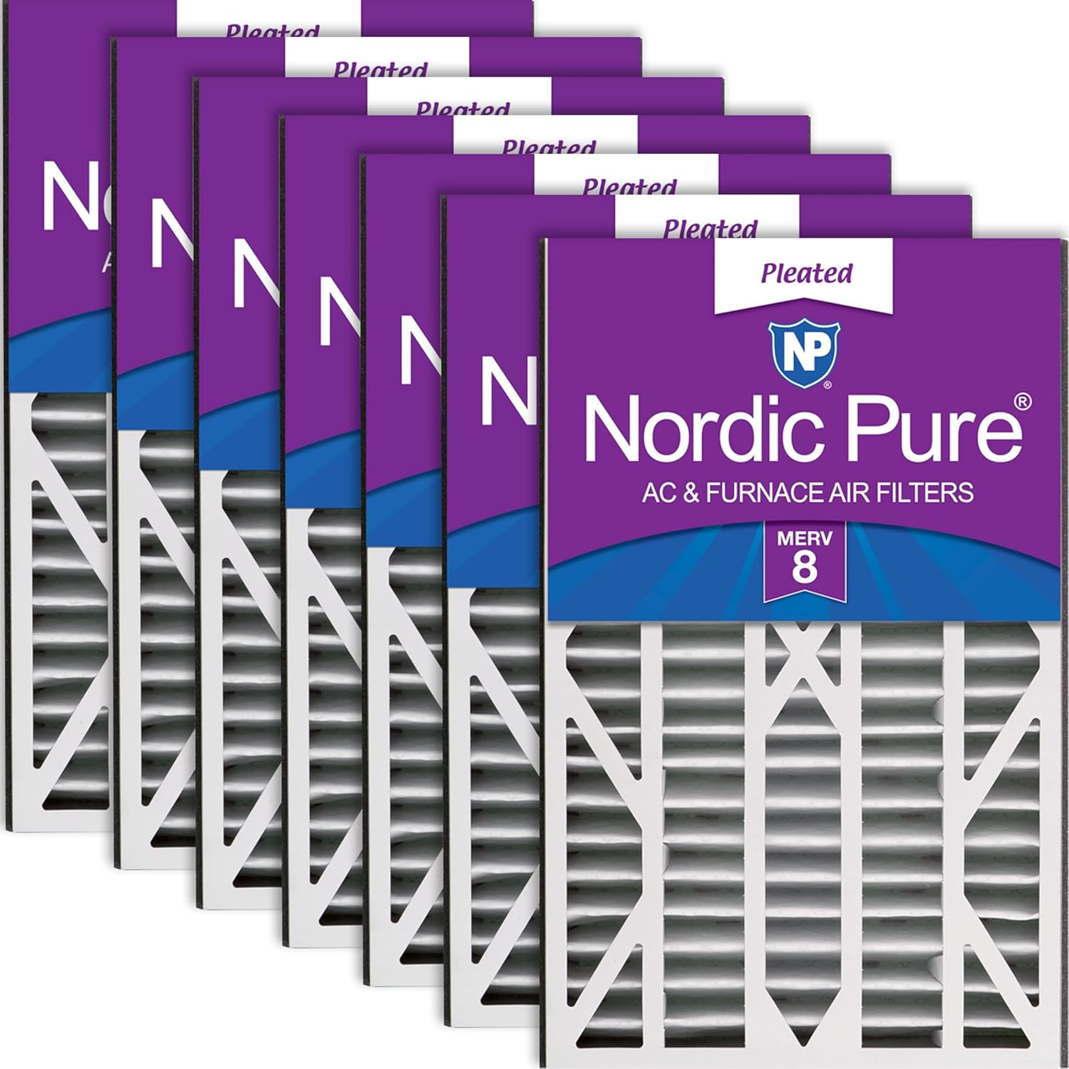 Nordic Pure 16x25x3 (Actual Size: 15 13/16 x 24 5/16 x 3) MERV 8 Trion Bear Cub 255649-101 Replacement Pleated AC Furnace Air Filters 7 Pack