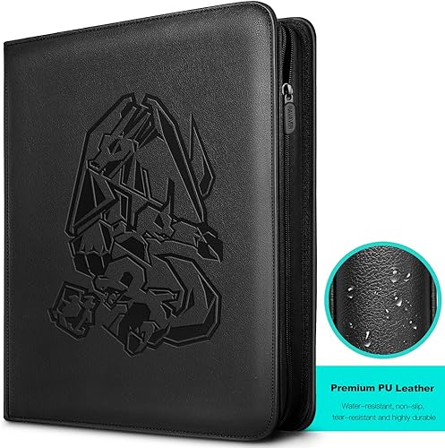 Miniatura 3 de Carpeta de 9 bolsillos para cartas, colección de 540 tarjetas para juegos de cartas coleccionables con fundas de carga lateral, regalo premium para