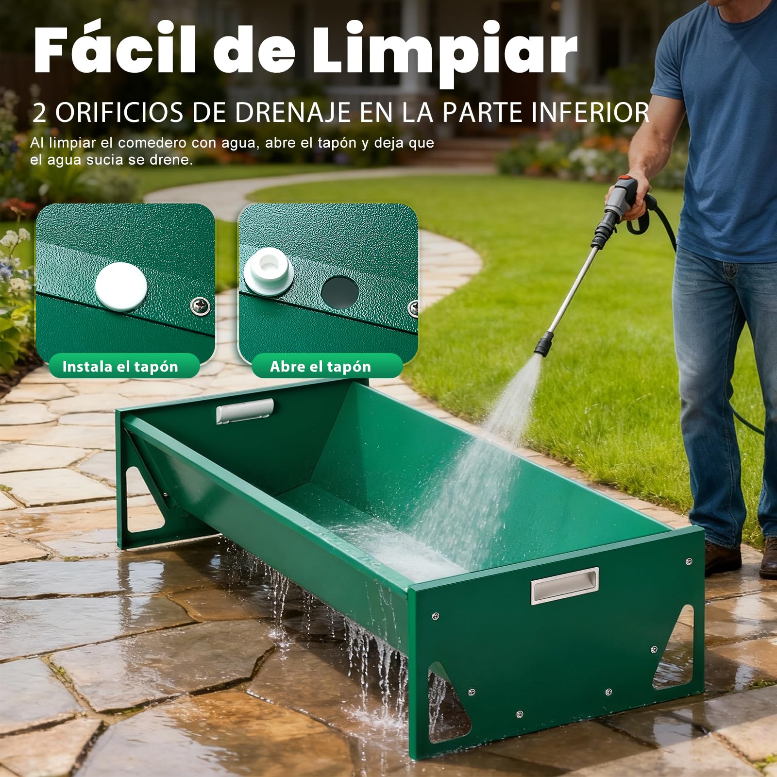 Comedero para Ovejas Acero Galvanizado 100 X 45 X 24cm Comedero de Heno para Caballos para Interior Y Exterior Resistente Gran Capacidad Comederos para Ganado FáCil de Limpiar para Vaca