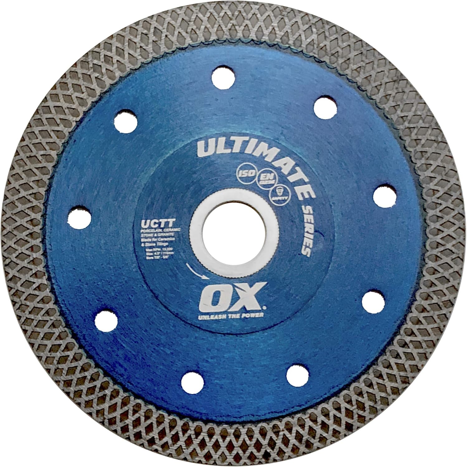 OX OX-UCTT-4.5 Ultimate Porcelain Fine Turbo 4.5-Inch Diamond Blade, 7/8-Inch-5/8-Inch Bore