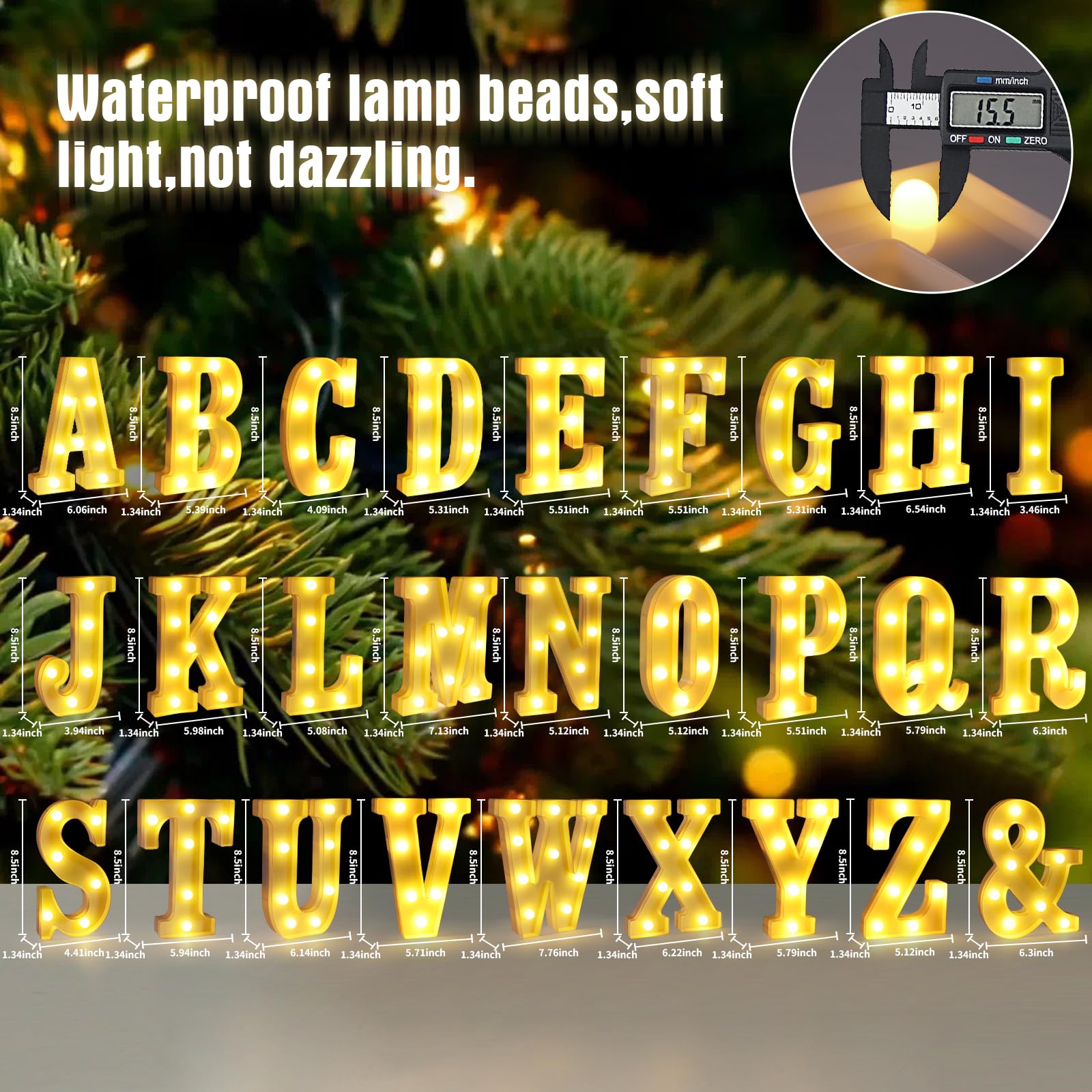 Leuchtbuchstaben D, LED-Schild, Festzelt-Buchstaben, 26 Alphabete für Party, Geburtstag, Name, Hochzeit, Weihnachtsdekoration, personalisiertes Namensschild, Buchstabe für Tafelaufsätze, Tisch- und