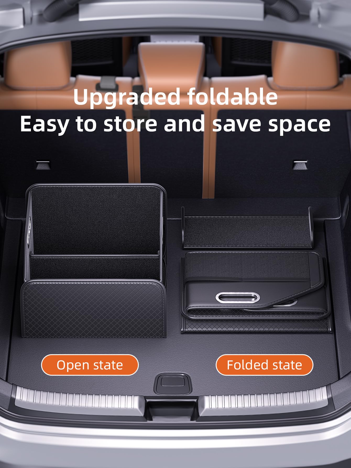 Deosk Organizer per bagagliaio per auto, organizer pieghevole per