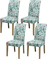 Vista 110 de Fundas para sillas de comedor, juego de 2 fundas para sillas de comedor o cocina, lavables, protectoras, para sillas Parsons, para el hogar, Beige