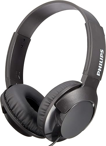 Philips SHL3075BK 00 Cuffie Auricolari Ear  Bassi Voluminosi  Isolamento Dei rumori  Elevato Comfort nel Portarle  Funzione Viva Voce  Richiudibili piatti   Nero