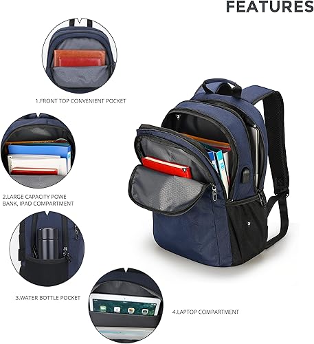Miniatura 3 de Swissdigital Mochila loptop de diseño, Azul oscuro