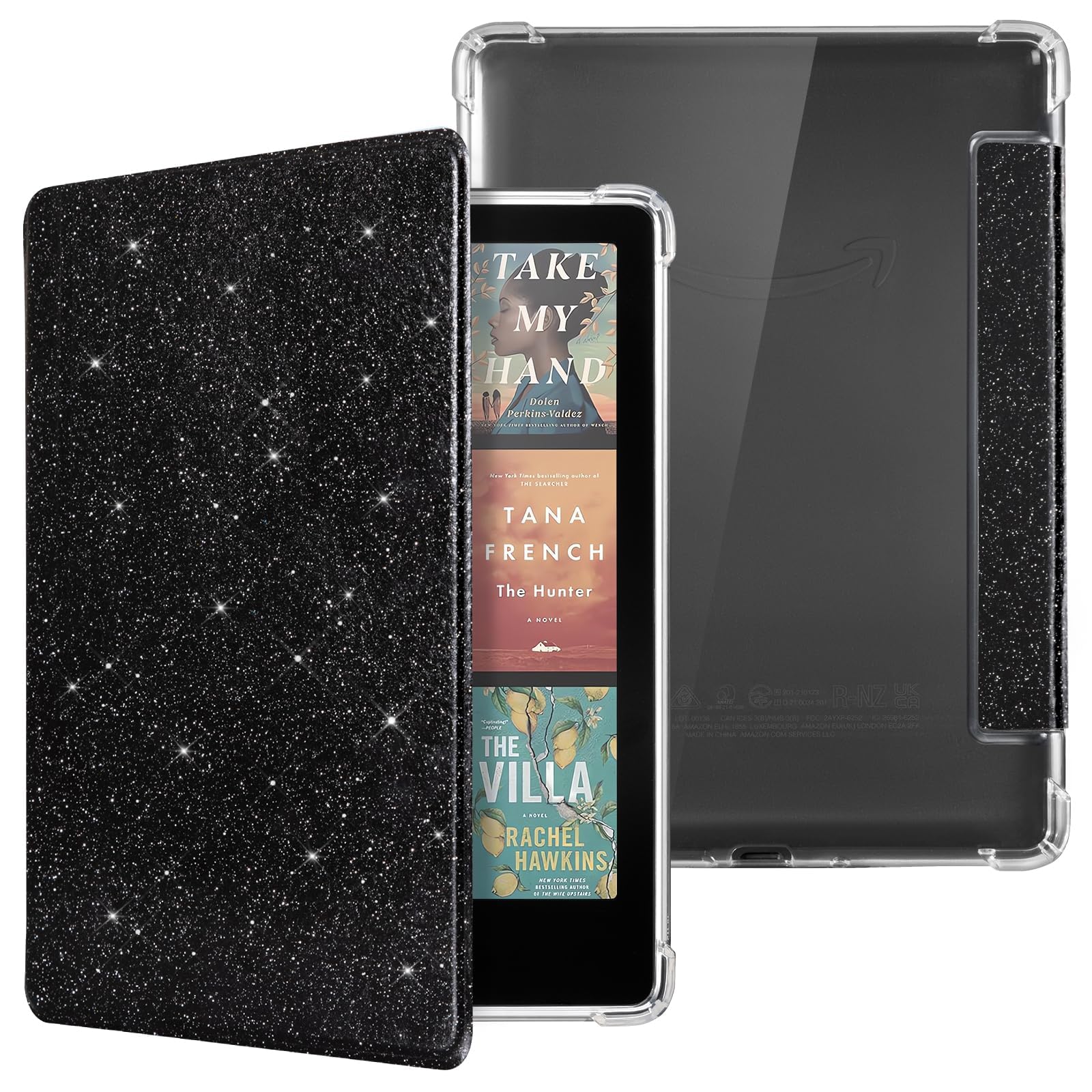 CoBak Case for Kindle Paperwhite 12th Gen 2024 (7") &amp; Kindle Colorsoft Signature Edition (7") - New PU Leather Cover and Clear Soft Silicone Back Cover with Auto Sleep Wake Feature