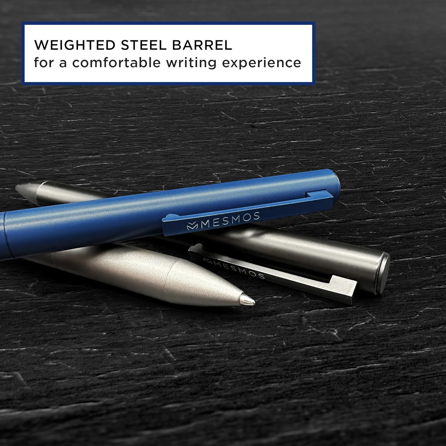 MESMOS Graduation Gifts for Him, 3pk Fancy Pen Set, German-made Ink & Swiss-Made Nib, Metal Ballpoint Pens, 1mm Medium Tip, Class of 2025 Cool Graduate and Grad Gifts for Male