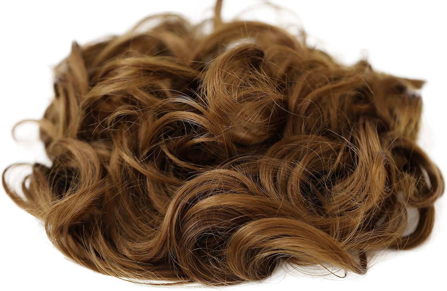 CAISHA Bun Hairpiece Ponytail Topknot Hepburn-Bun Scrunchie Updo Light Brown HK104, light brown #6 HK104, 4.72 inch - Image 3