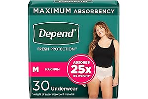 Depend Fresh Protection Incontinence Diapers for Maximum Absorption