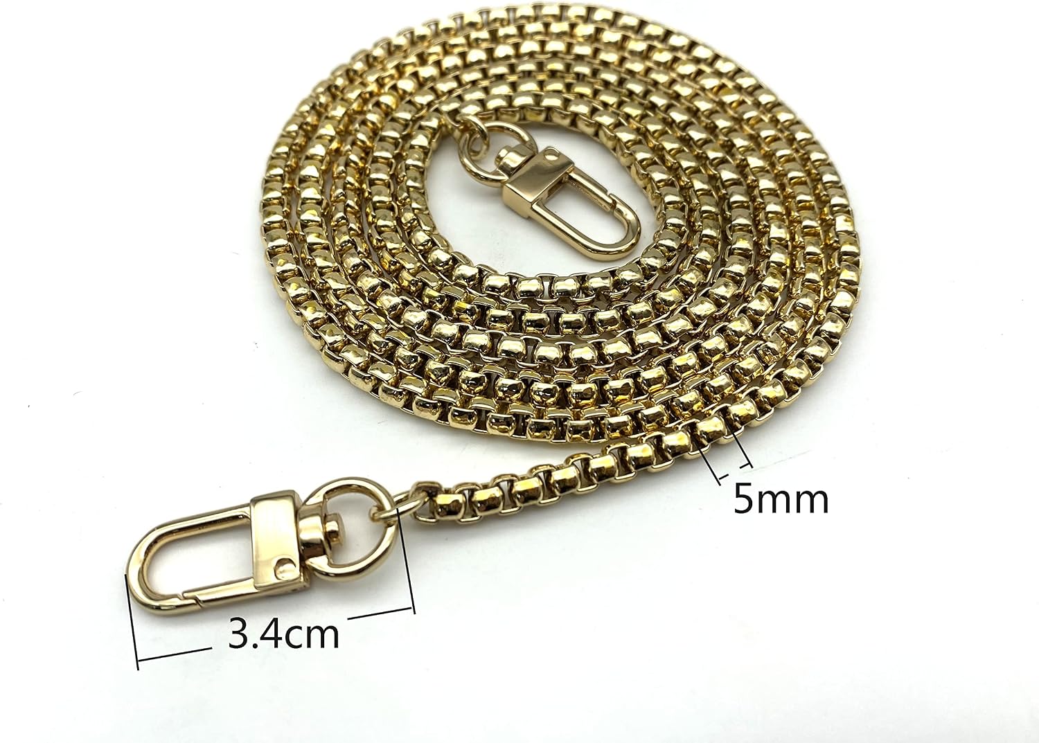 Custom Personalized Bag Purse Box Chain Strap Handles Replacement Extender 11.8 Inches / 30cm Gold T105A-30