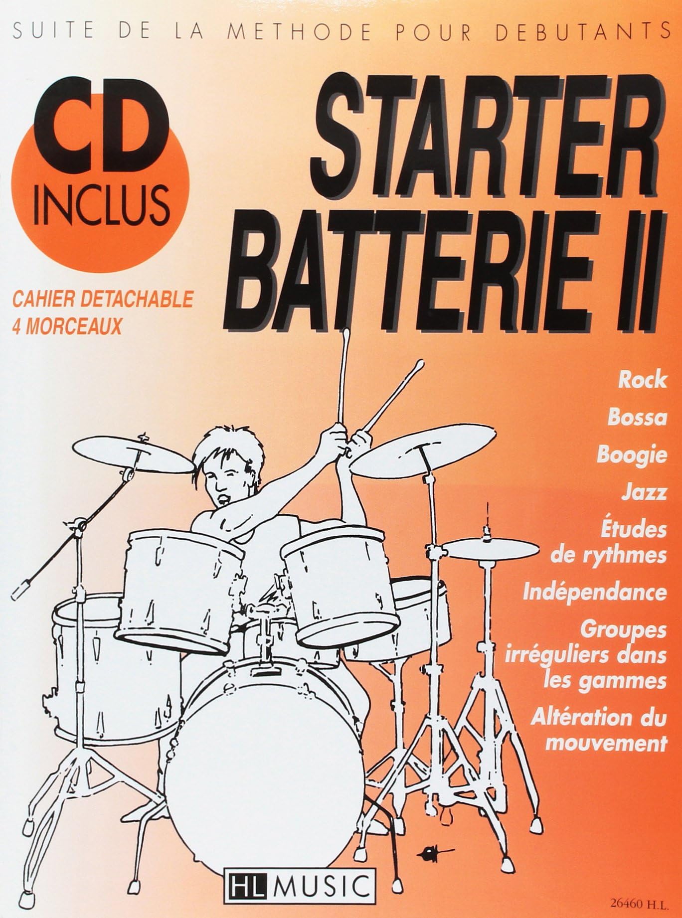 LEMOINE BILLAUDY PATRICK - STARTER BATTERIE VOL.2 + CD - BATTERIE Educational books Drum set