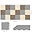 qqpp EVA Rubber 18 Tiles Interlocking Puzzle Foam Floor Mats - Baby Play Mat for Playing | Exercise Mat for Home Workout. Brown, Beige, Gray. QC-FJLb18N