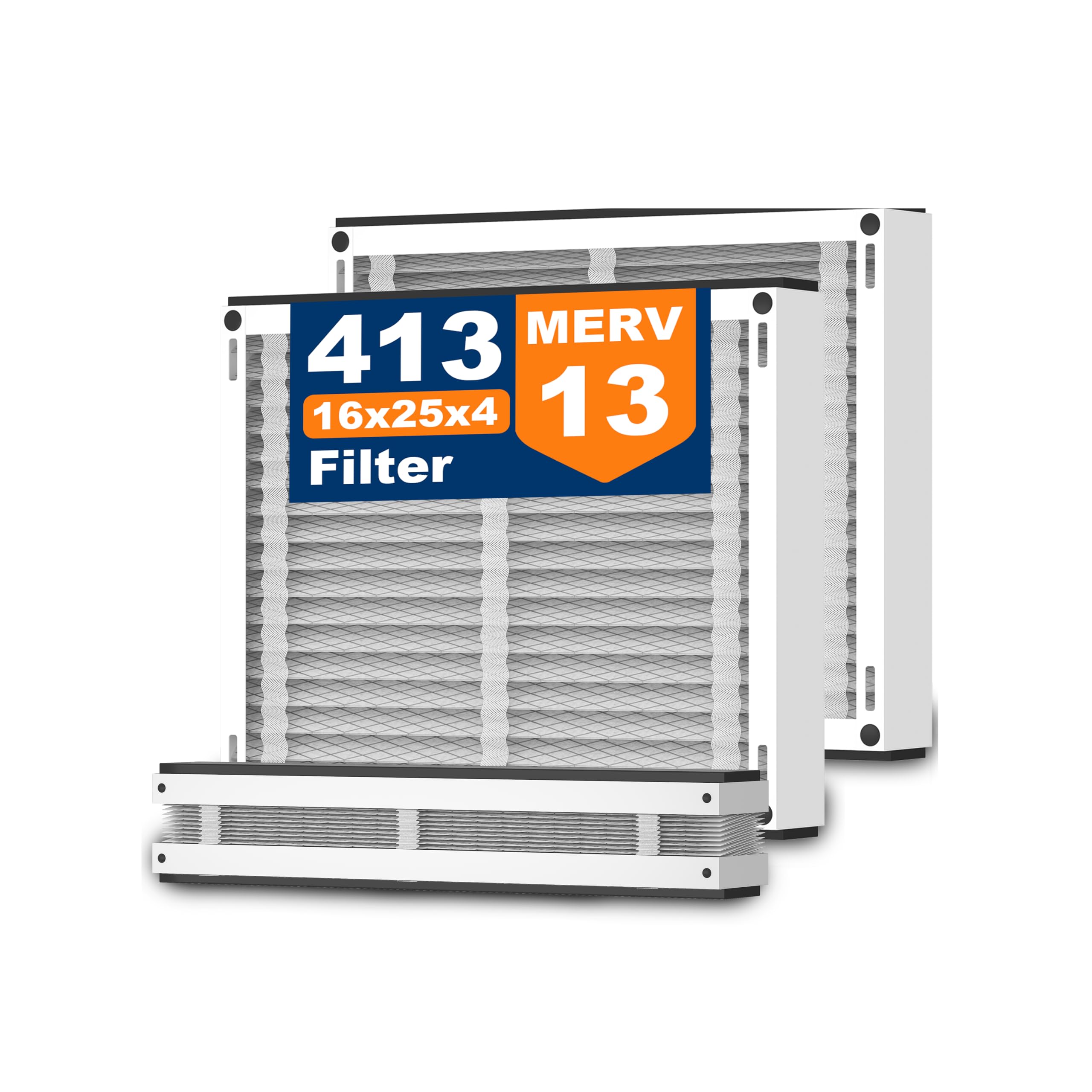 3 Pack 413 Replacement Filter Compatible with AprilAire Whole House Air Purifiers Models 1410, 1610, 2410, 2416, MERV 13 Furnace Filter, Size 16x25x4