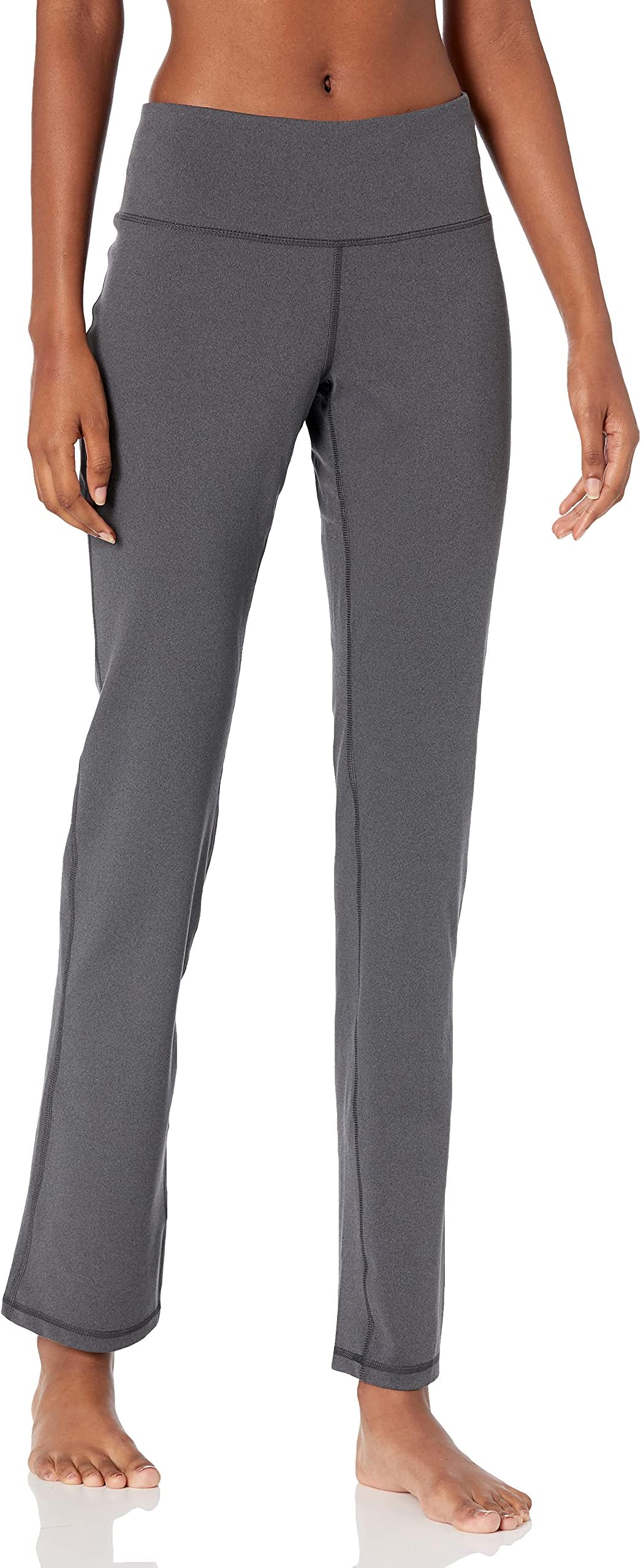 Amazon EssentialsWomen's Studio Sculpt Slim Bootcut Pant (Available in Plus Size), Charcoal Heather, Large