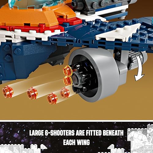 Miniatura 5 de LEGO Marvel Rocket's Warbird vs. Ronan, juguete de nave espacial de superhéroes construible para niños, regalo de Guardianes de la Galaxia para