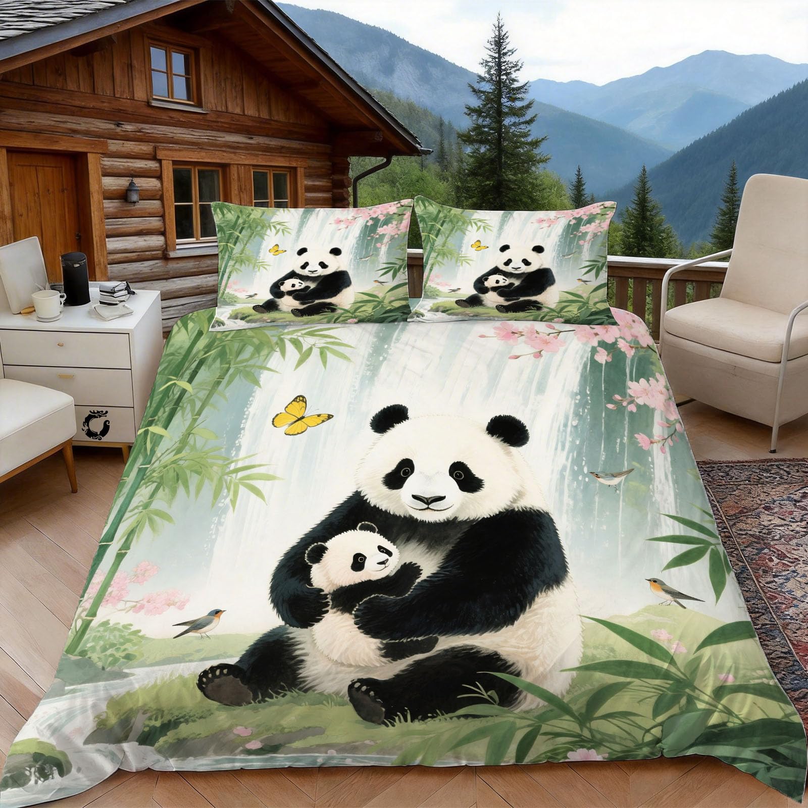 Housse de couette panda pour créer une ambiance cocooning dans votre chambre