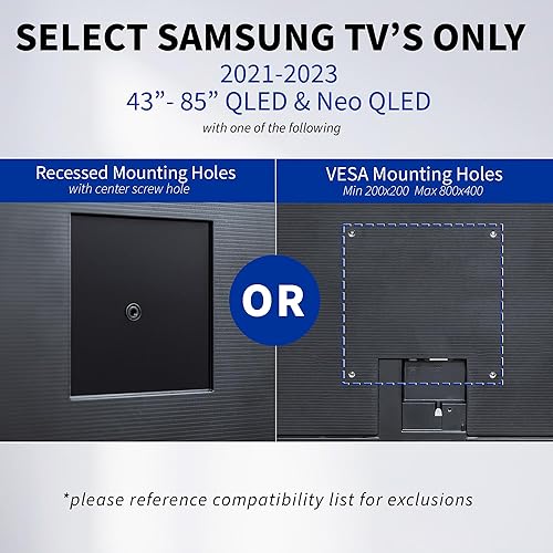 Miniatura 3 de VIVO Soporte de pared plano para TV Micro-Gap diseñado para Samsung Neo QLED 2021-2023 de 43 a 85 pulgadas (excluyendo la serie QN95C) y más, perfil