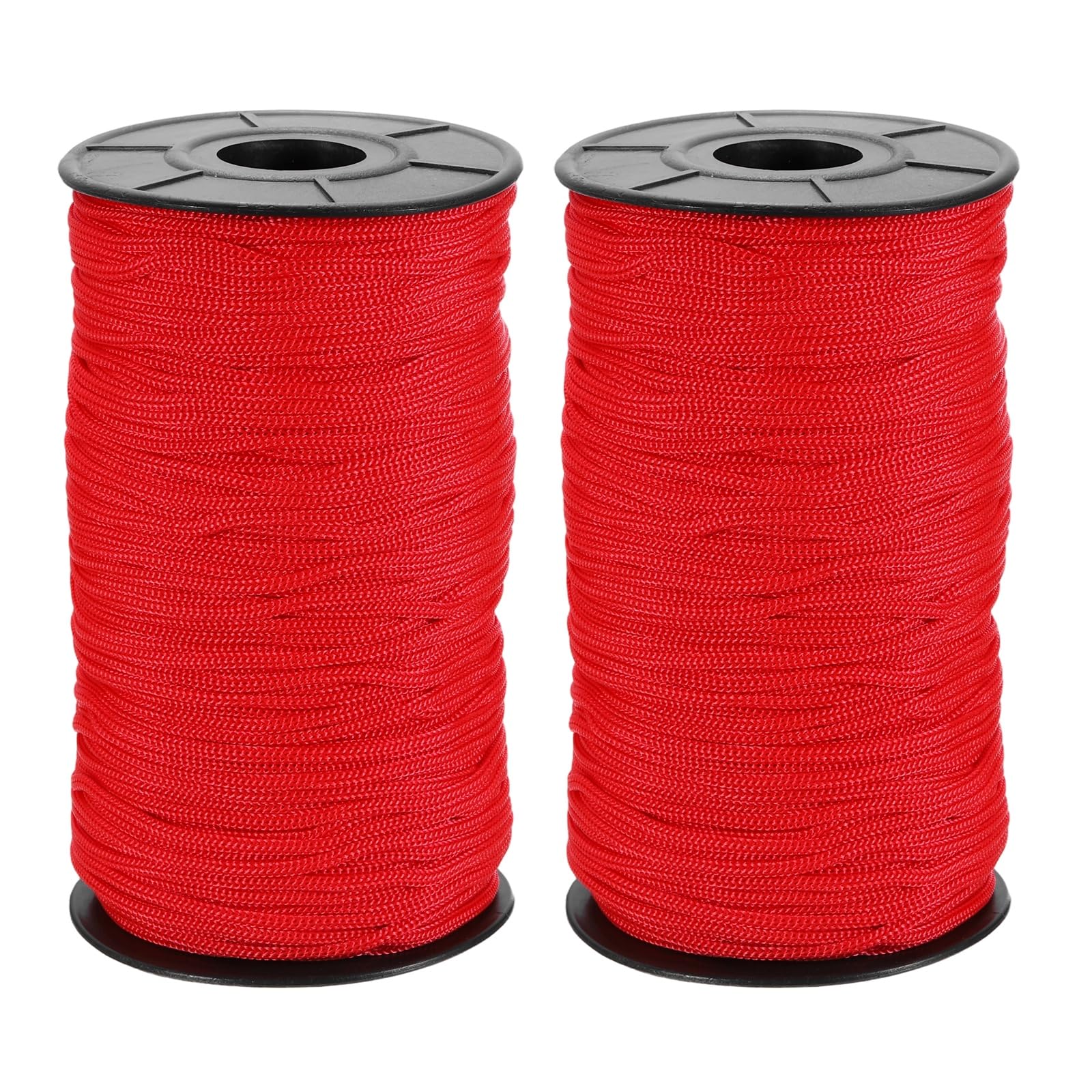 Cordon en polyester pour macramé tressé rouge 3mm x 100m pour création de sacs
