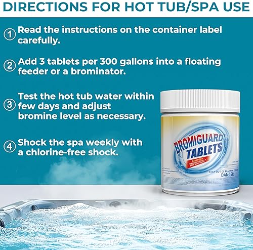 Miniatura 6 de Tabletas de bromo de 1 pulgada Desinfectante químico bromante para spas, jacuzzis o piscinas interiores Bajo olor, menos irritación,