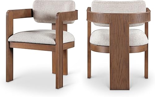 Miniatura 18 de Meridian Furniture 11094Cognac-C Sacha Collection - Silla de comedor Art Deco, terciopelo coñac ultra lujoso, terciopelo de 11.21 oz/m², acabado