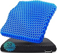 Vista 9 de Cojín de gel para asiento de larga duración para alivio de la presión (super grande y grueso) - Cojín para silla de ruedas para úlceras por presión