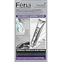 Vista 123 de L'Oreal Paris Feria Tinte permanente brillante multifacético, 721 Dusty Mauve, paquete de 1 10 negro azabache (negro más negro)