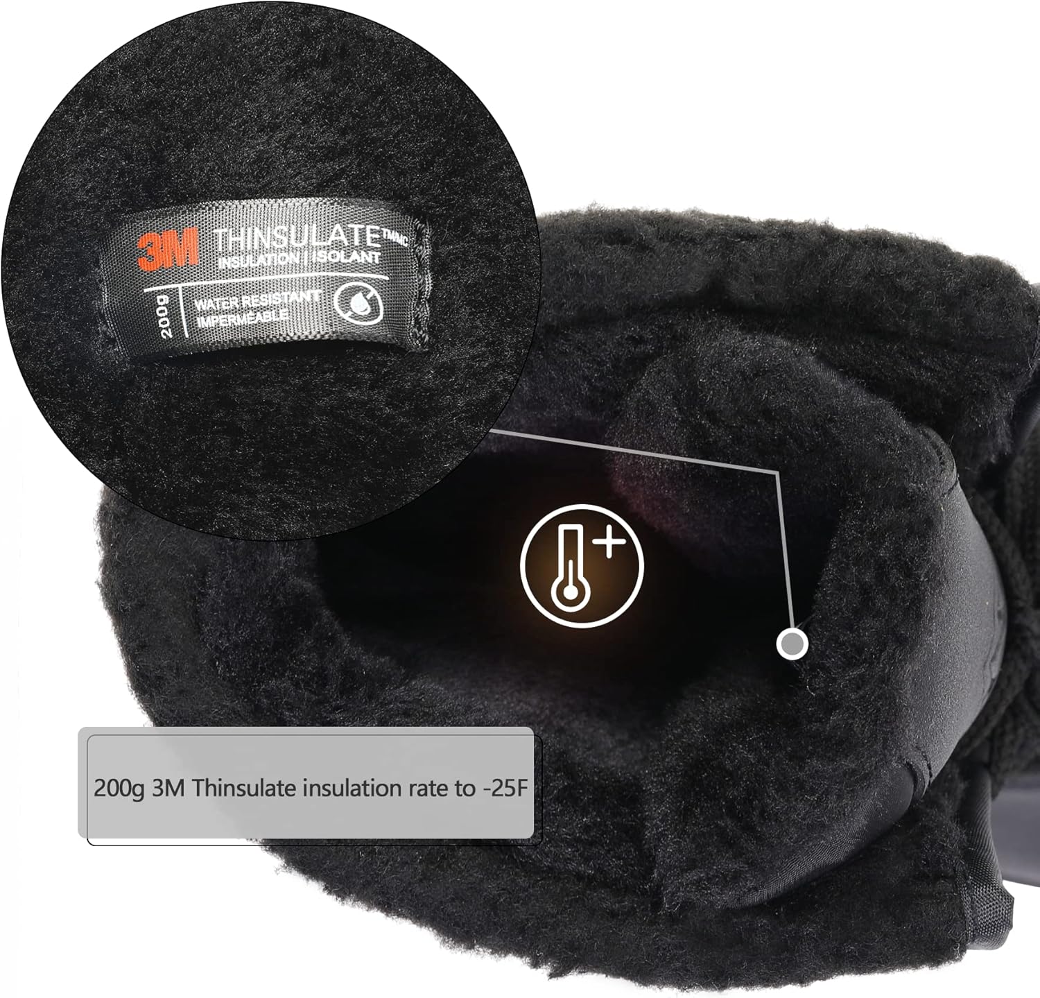 mysoft Women's Waterproof Snow Boots Insulated Warm, Lace-Up Winter Mid Calf Duck Boots for Outdoor - Image 3