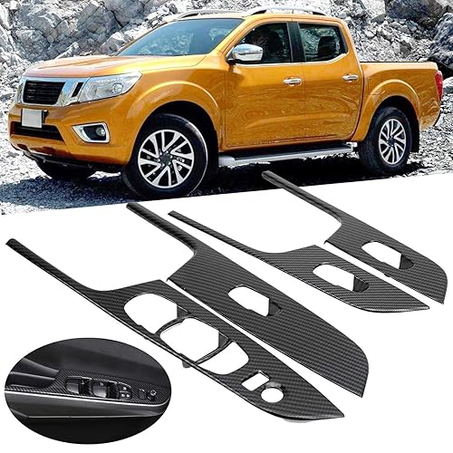 Miniatura 2 de Cubierta de panel de interruptor de ventana para Navara Frontier Np300 2015-2019, cubierta interna del panel del interruptor de ventana