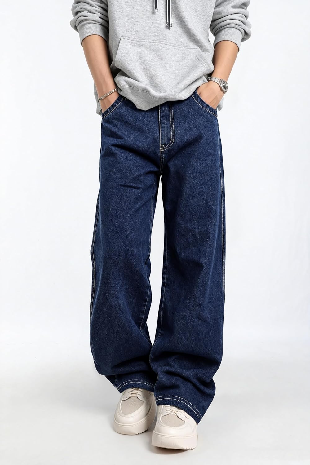GINGTTO Mens Baggy Jeans Y2k Loose Fit Denim Pants for Men Wide Leg Streetwear - Image 2