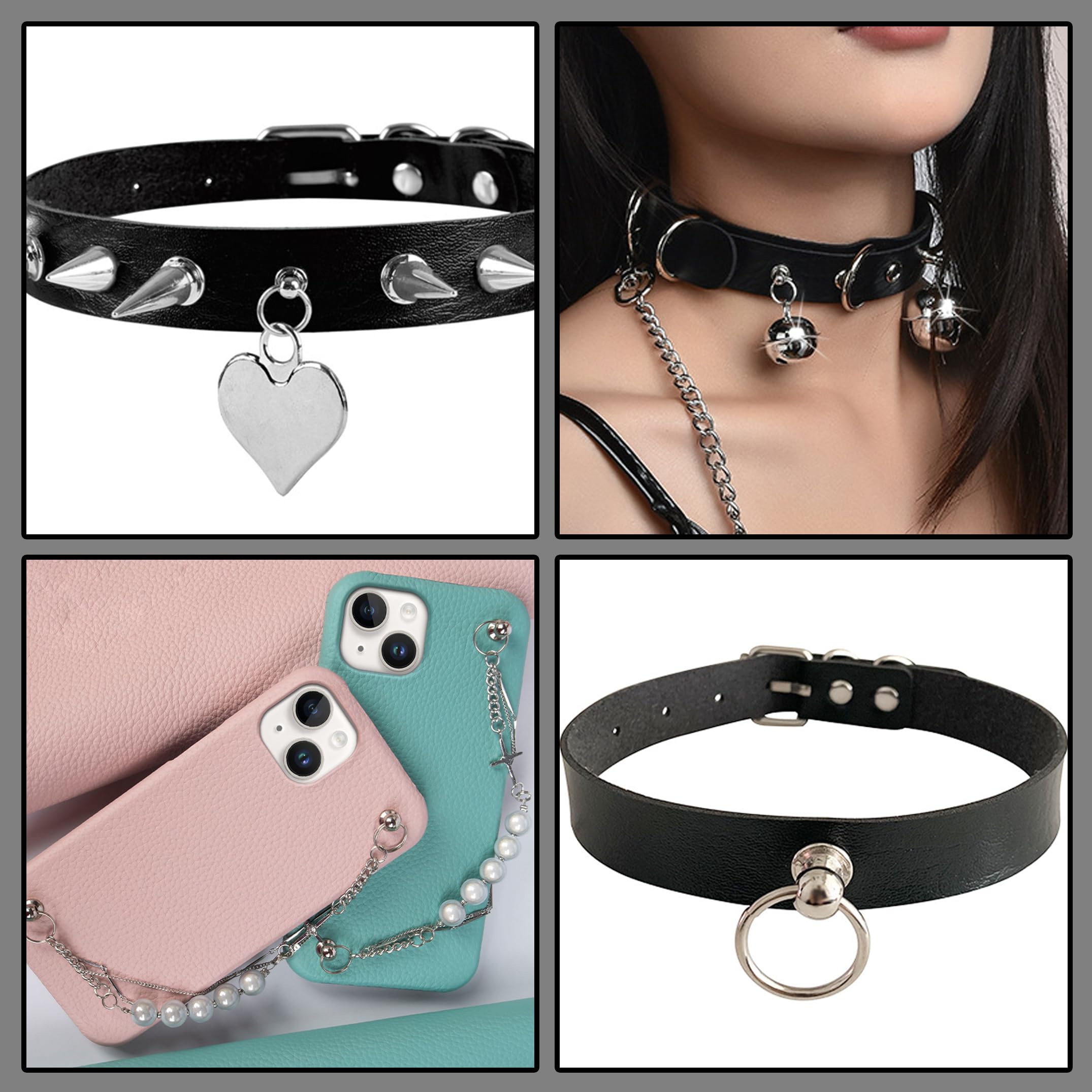 YORANYO 90 juegos de botones de cabeza redonda para cuero, varios tamaños, botón con anillo de tracción, remaches y remaches de pinchos para reparar y decorar fundas de teléfono, zapatos, cinturones,