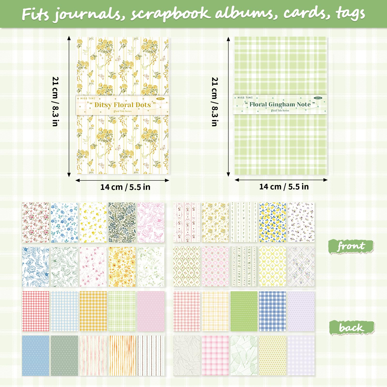 Floral Scrapbook Paper - 60 Sheets -2