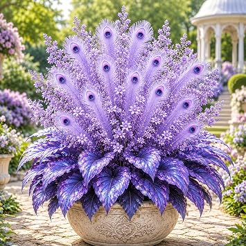 Peacock Flame Perennial-Hosta Bulbs for Planting Now, Excellent Display Ready to Plant -Blooms Year After Year-4 Bulbs-E